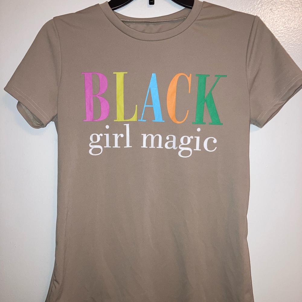 Black Girl Magic Colorful Graphic Bodycon Short Set Top Size Medium